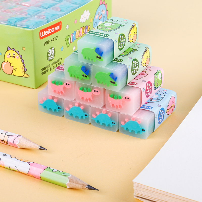 Weibo erasers for primary school students, traceless, cute cartoon, dust-free, exam creative, children's special erasers wholesale stationery Specification image