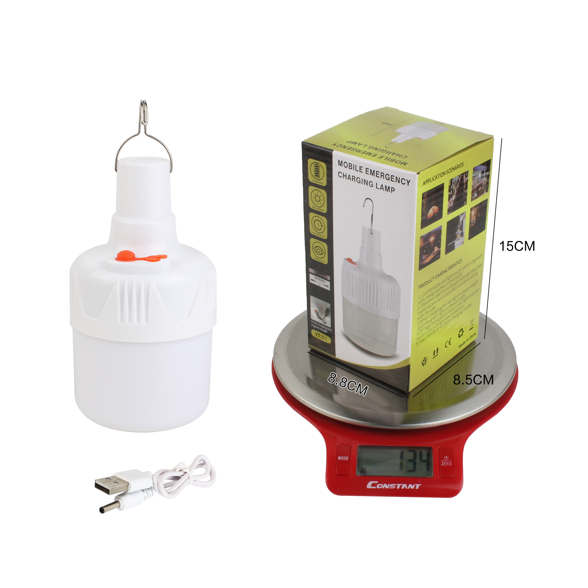 led rechargeable bulbs, night market street lamps, waterproof household ultra-bright outdoor camping lights Specification image
