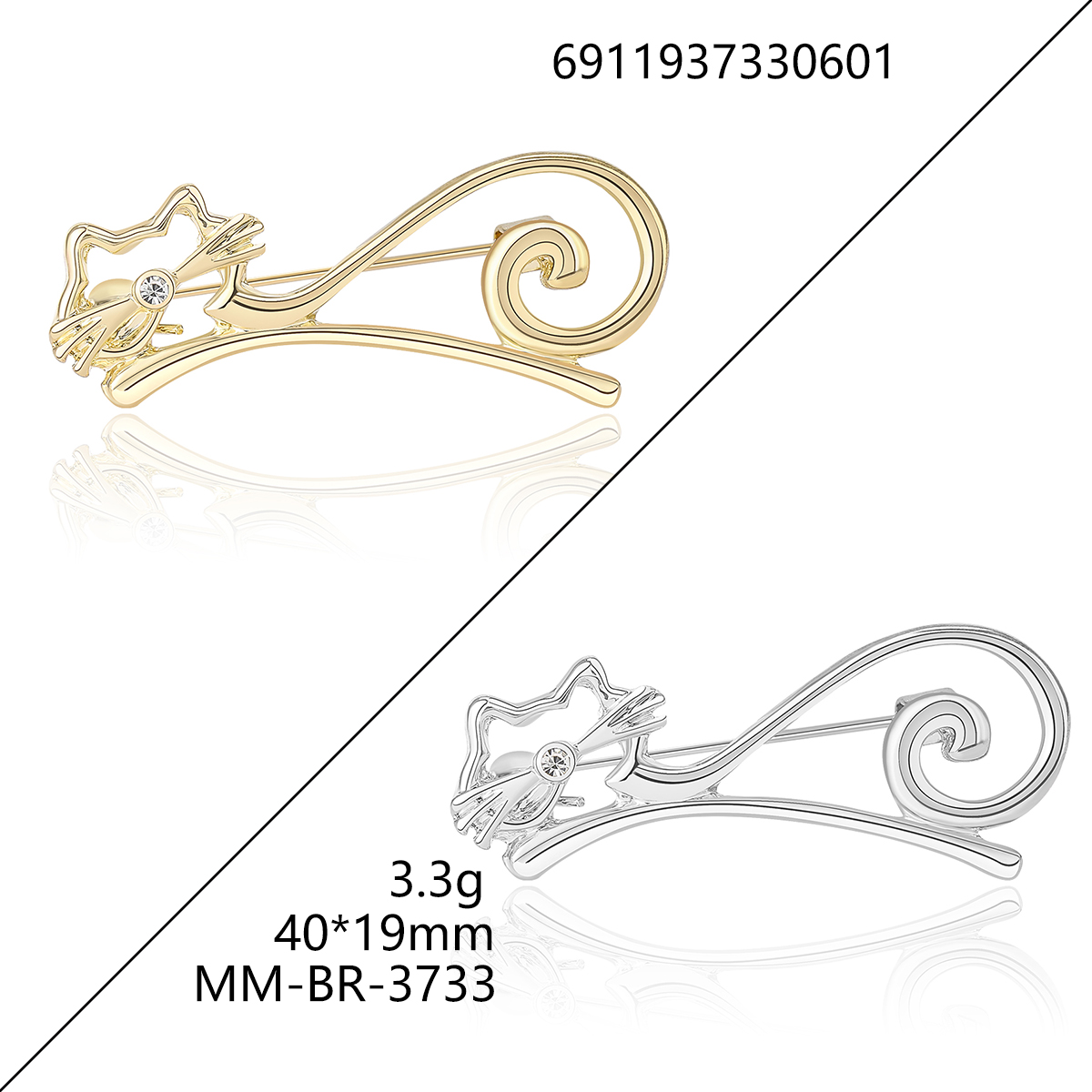 Ziyang Accessories 2023 New Korean Style Sweet and Cool ins Cold Style brooch Enamel Oil Cat brooch, unique and niche design sense, factory direct sales details Picture