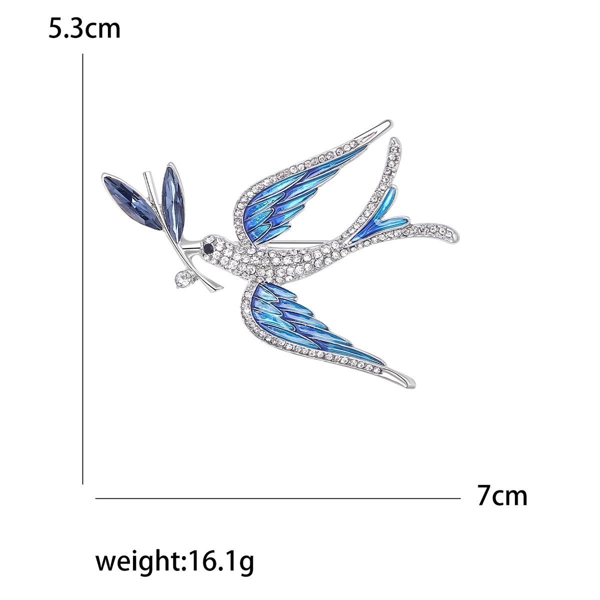 Ziyang Accessories' 2023 new fashion swallow brooch coats, sweaters, corsages, collar buttons, women's retro rhinestones, animal brooches, glazed clothing and accessories factory direct sales Application Scenario
