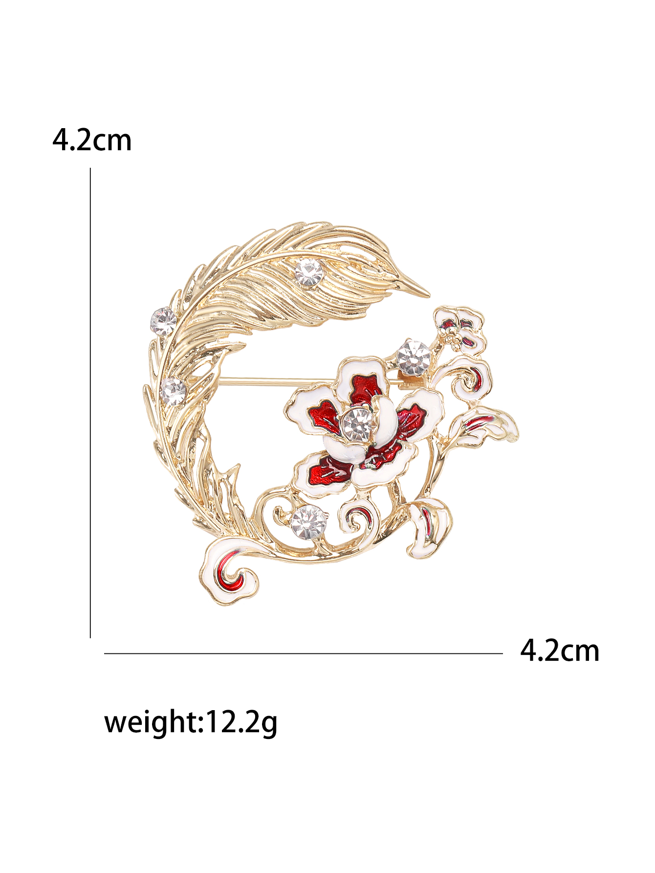 Ziyang Accessories 2023 New Chinese-style peony Feather brooch, high-end women's personalized and fashionable brooch, elegant brooch, coat cardigan, accessories Factory direct sales Application Scenario