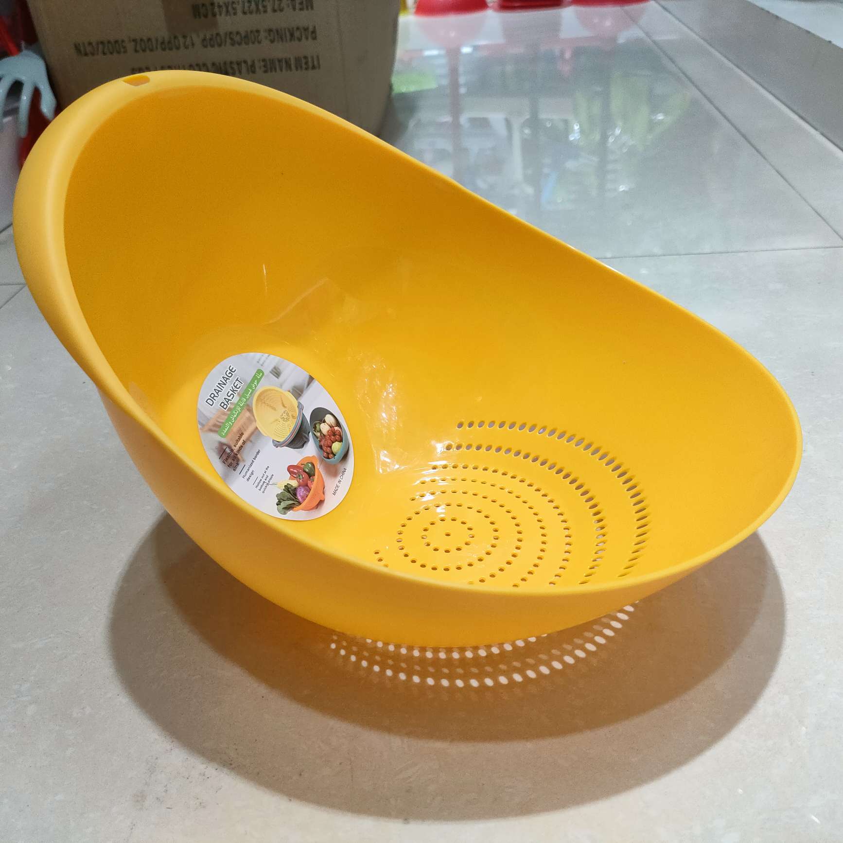 Rice-washing magic tool, rice-washing sieve, leaky plastic vegetable basin, draining basket, kitchen vegetable basket, household fruit plate, vegetable basket basin Specification image