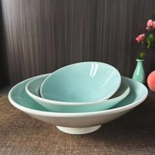 蓝天白云系列釉下彩饭碗面碗套装 3尺寸可选 加厚耐用 酒店用陶瓷