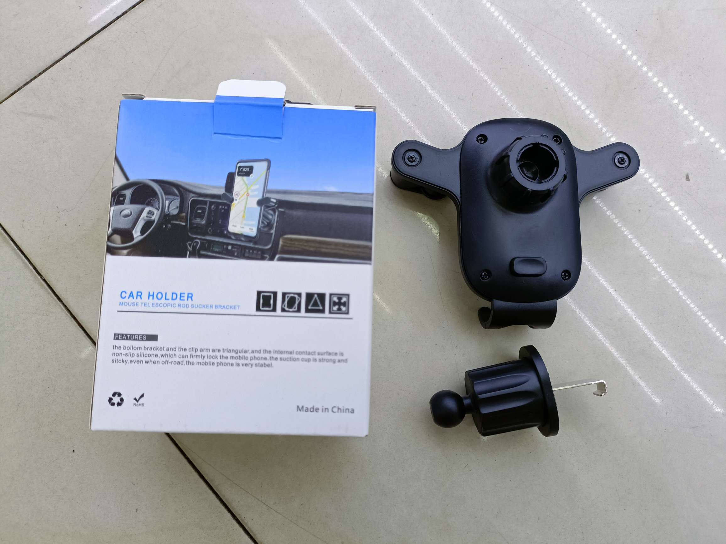 亚克力拉丝纹/条纹自动锁夹头/碳纤维自动锁夹头出/拉丝纹夹头出风口倒钩支架 出风口车载手机支架 出风口支架详情图3