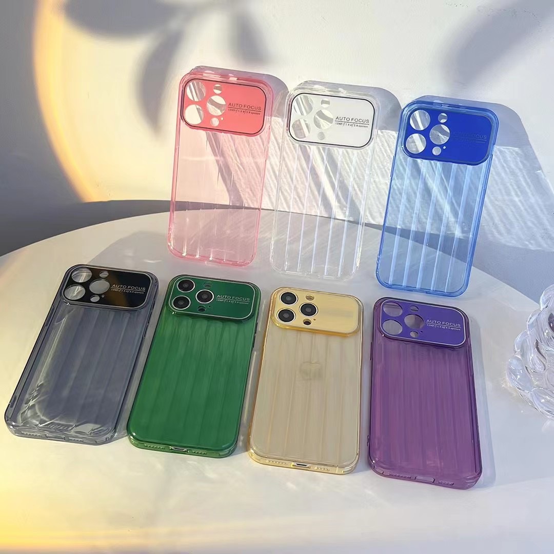 Solid color Glacier phone case with large window