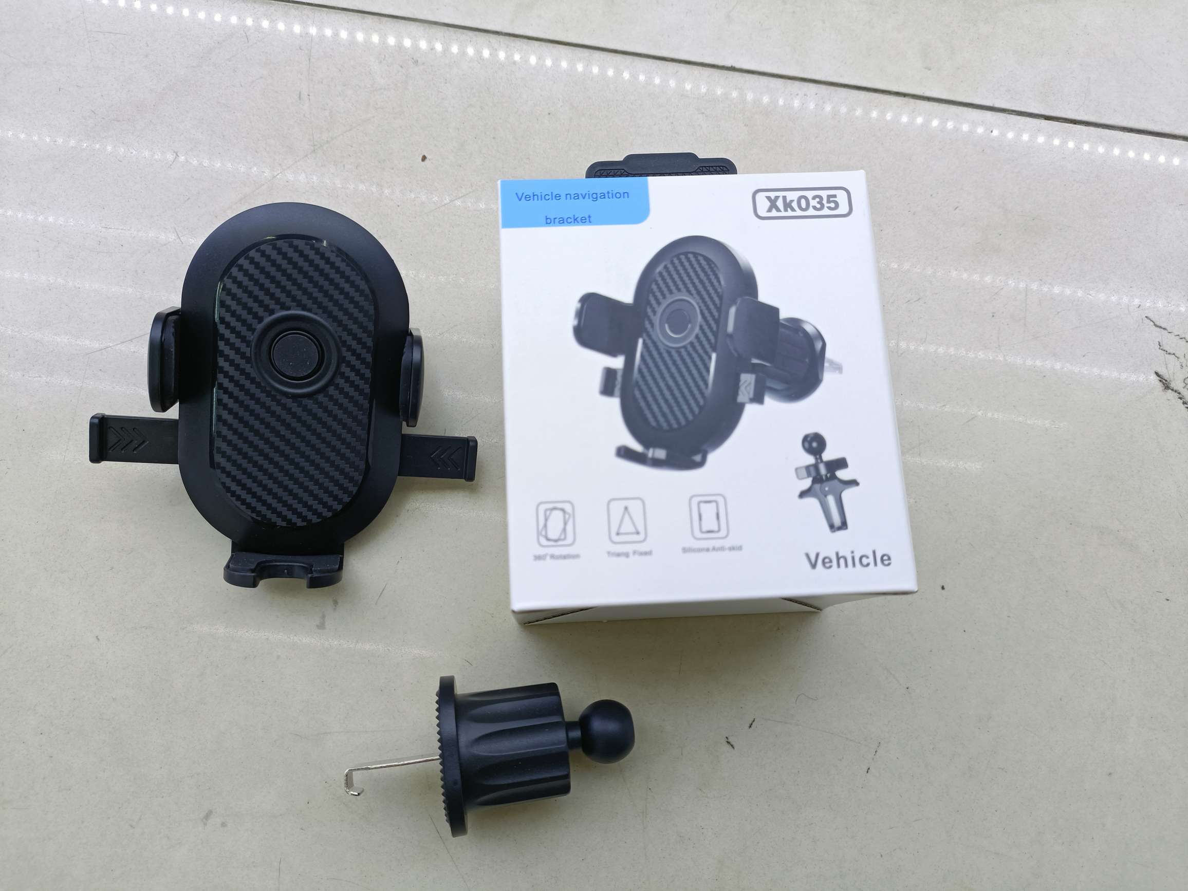 亚克力拉丝纹/条纹自动锁夹头/碳纤维自动锁夹头出/拉丝纹夹头出风口倒钩支架 出风口车载手机支架 出风口支架详情图14