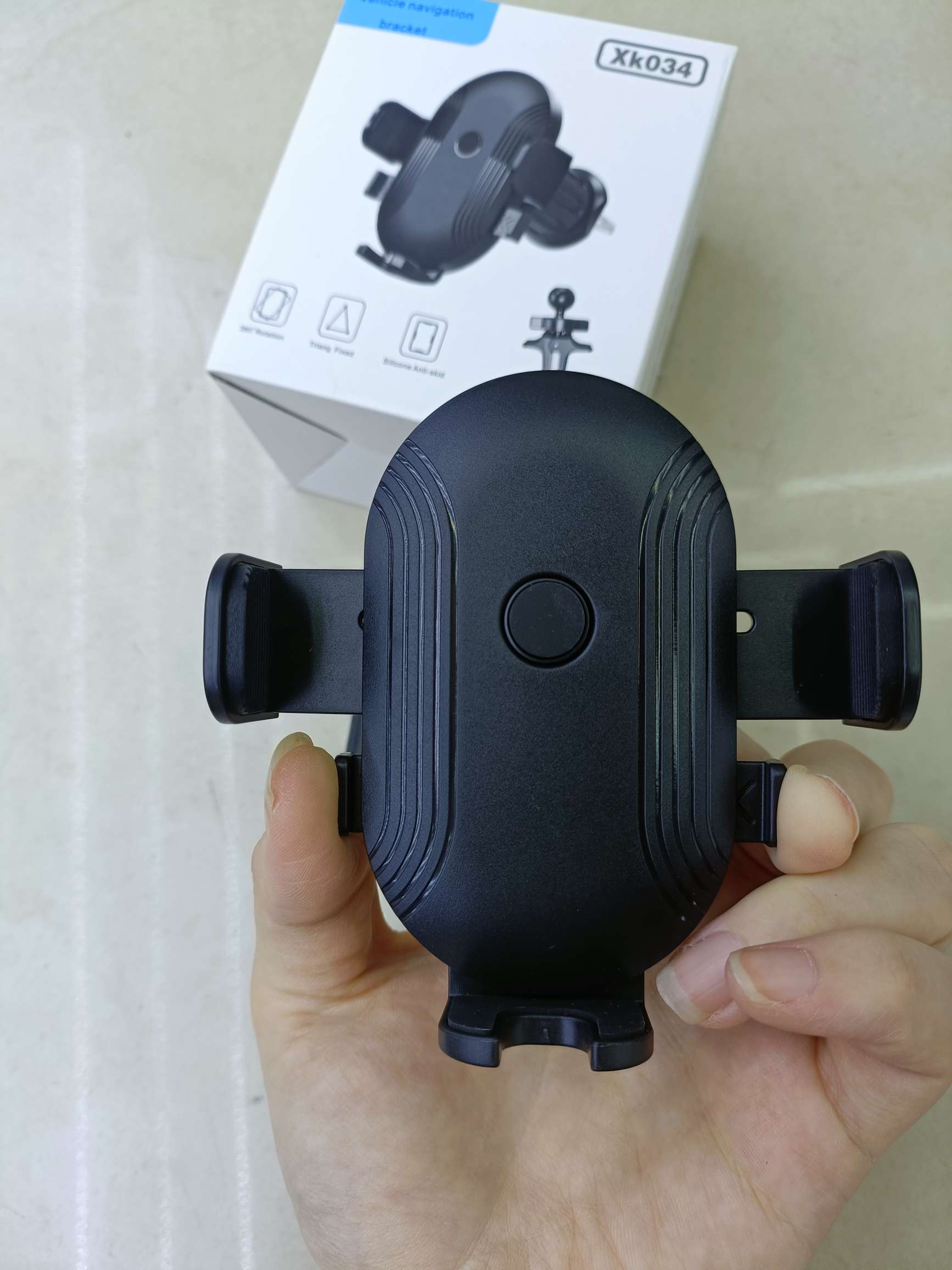 亚克力拉丝纹/条纹自动锁夹头/碳纤维自动锁夹头出/拉丝纹夹头出风口倒钩支架 出风口车载手机支架 出风口支架详情图10