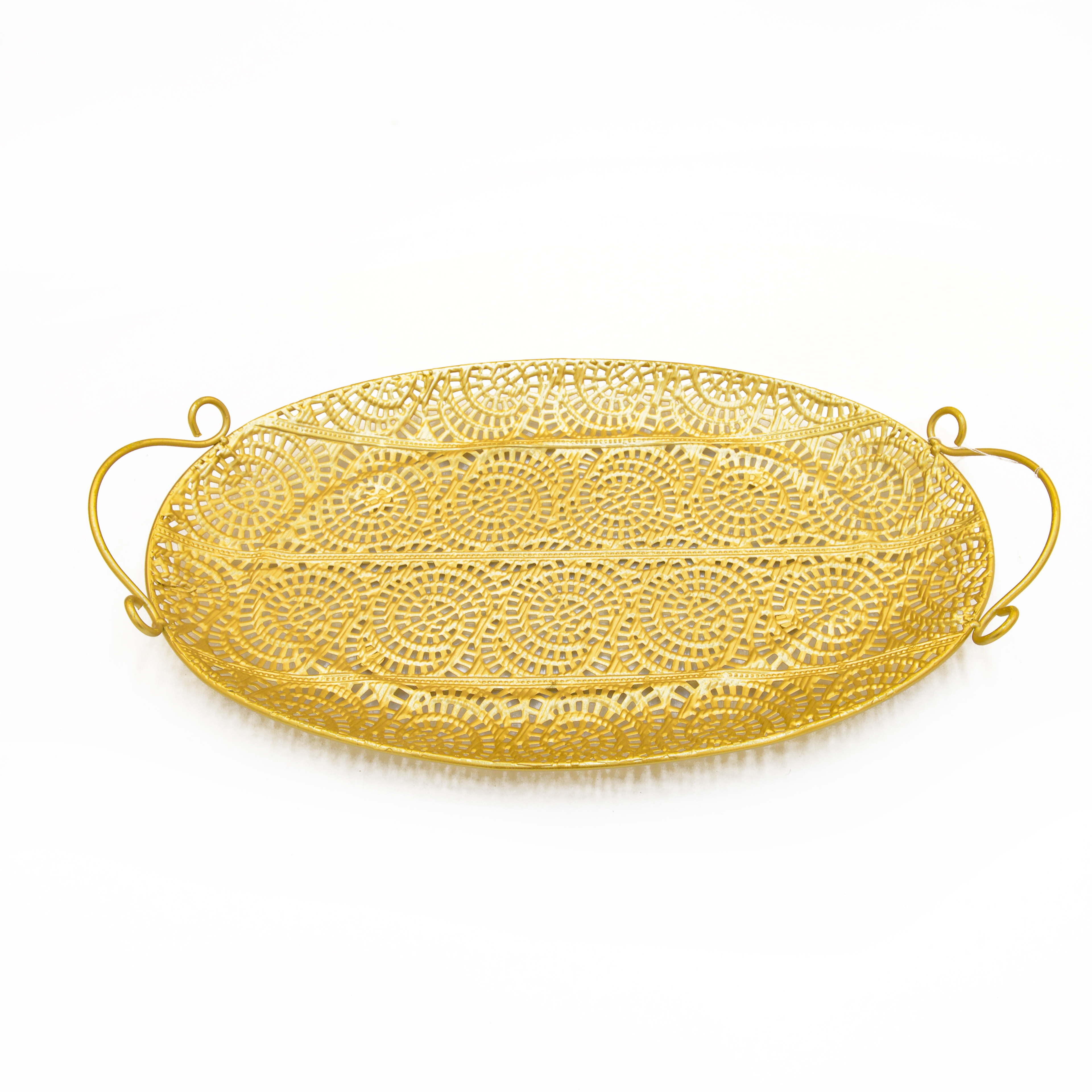 金色轻奢椭圆形收纳盘美式铁艺置物盘子桌面甜品托盘餐盘茶具详情6