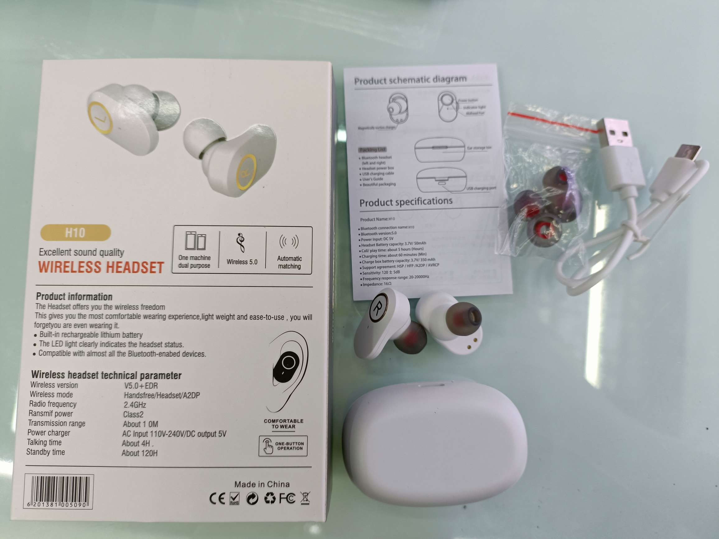 H10 Bluetooth headset H6 Bluetooth headset details Picture