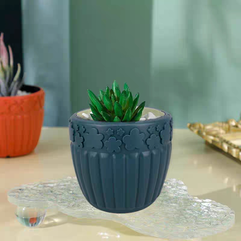 Plastic vases, Nordic style creative imitation glaze vases, home decoration items, dry and wet vases, light luxury anti-drop decorative decorations Specification image