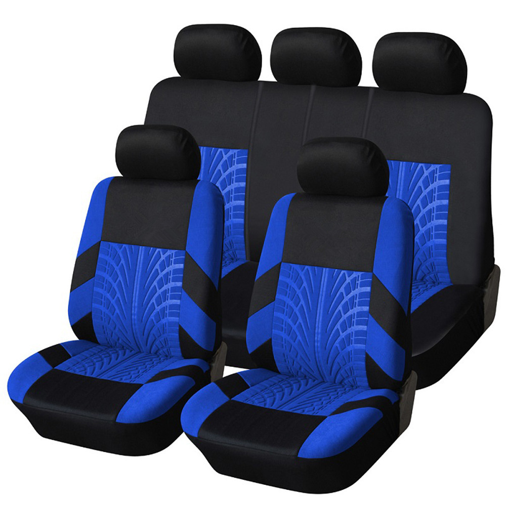All-season universal car seat covers, cross-border export embossed seat covers 8pc QW369 Specification image