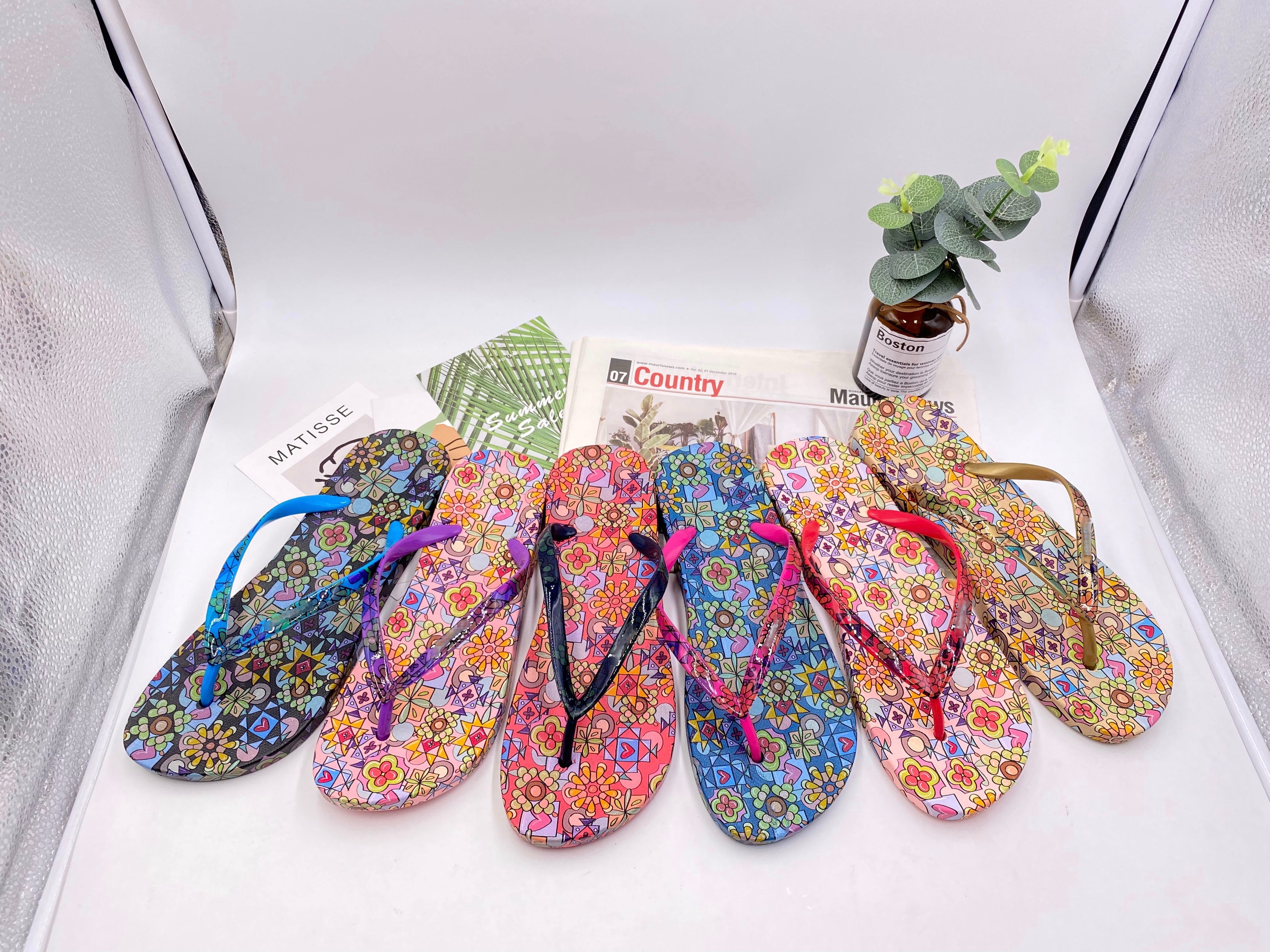 Custom-made factory for new summer PVC flip-flops with heat transfer printing, flip-flops and casual beach shoes for foreign trade details Picture