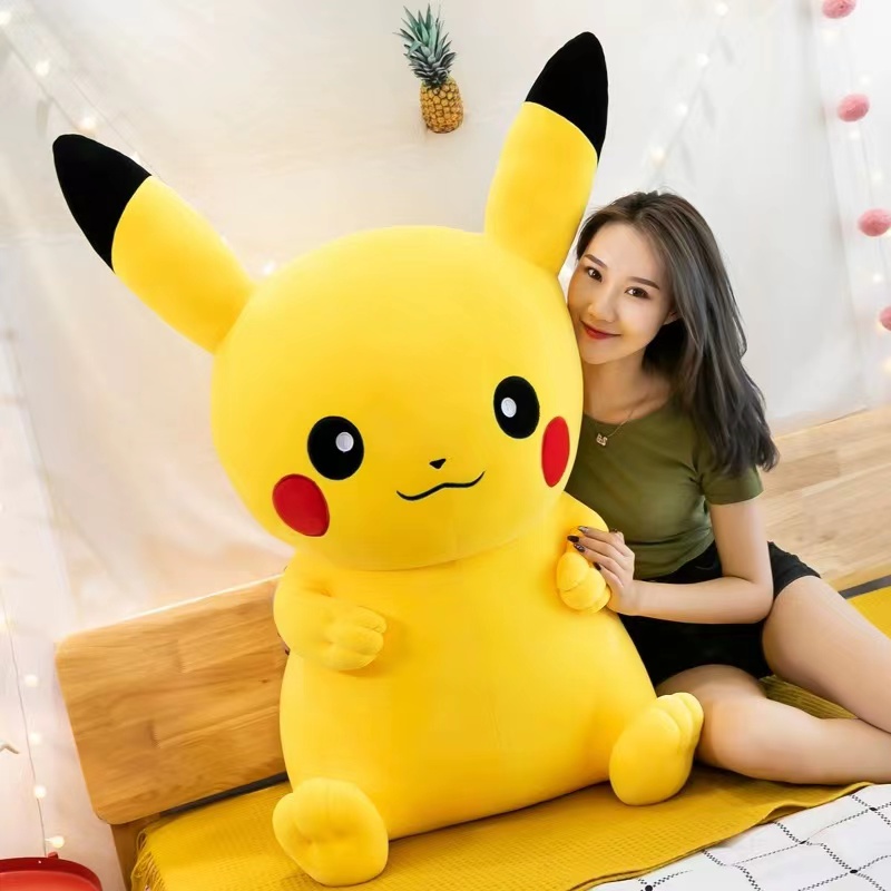 跨境外贸皮卡丘公仔比卡丘毛绒玩具抱枕布娃娃玩偶儿童生日礼物秀绒玩具批发