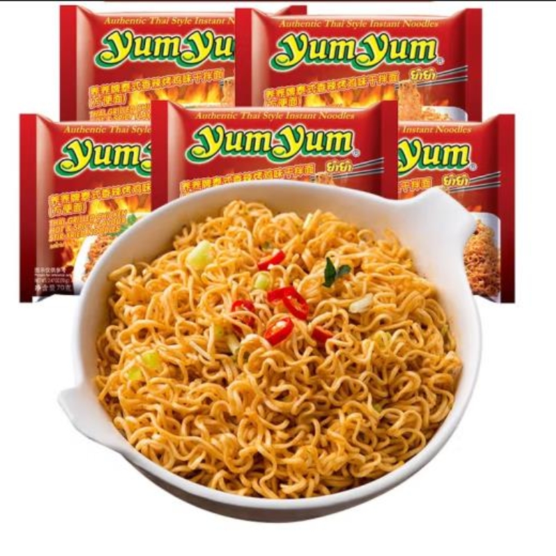泰国养养/5联包/70克/袋装方便面/多种口味/美味可口/精选原料/鲜美香醇/美味佳肴/热销爆款白底实物图