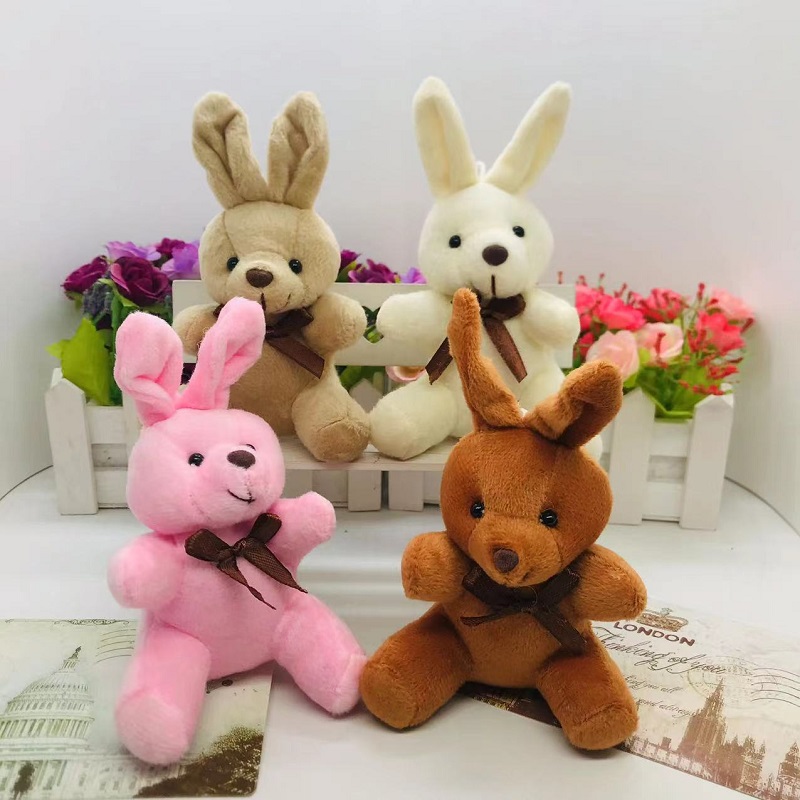Plush toy pendants, small sitting rabbit dolls, couple boys and girls, schoolbag hanging accessories, wedding scattering gifts pic 6