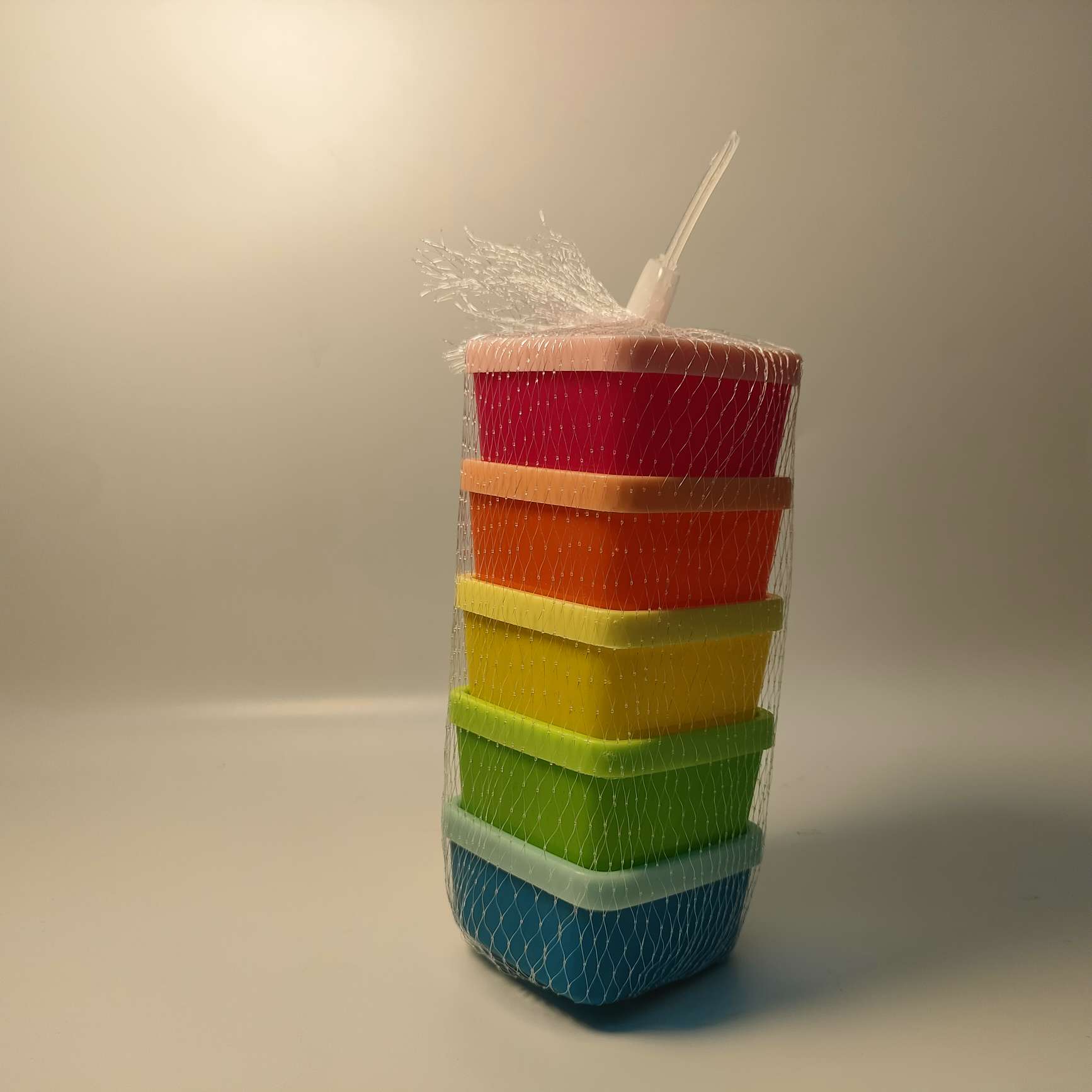 Square storage box, small mini plastic box with lid, 5-piece set Application Scenario