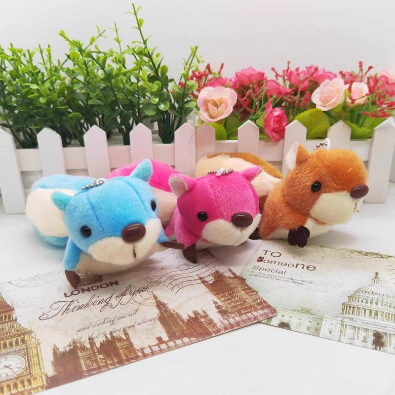 Plush pendants, little squirrels, keychains, dolls, schoolbags, hanging decorations, small gifts, figurines, claw machines, small dolls, accessories, plush pic 3