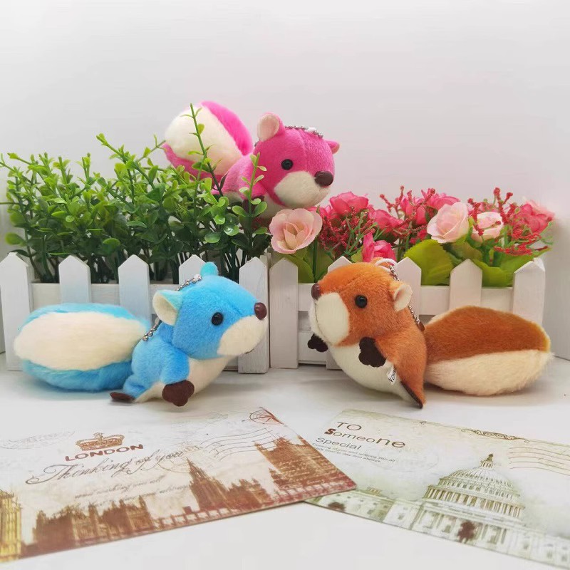 Plush pendants, little squirrels, keychains, dolls, schoolbags, hanging decorations, small gifts, figurines, claw machines, small dolls, accessories, plush pic 1