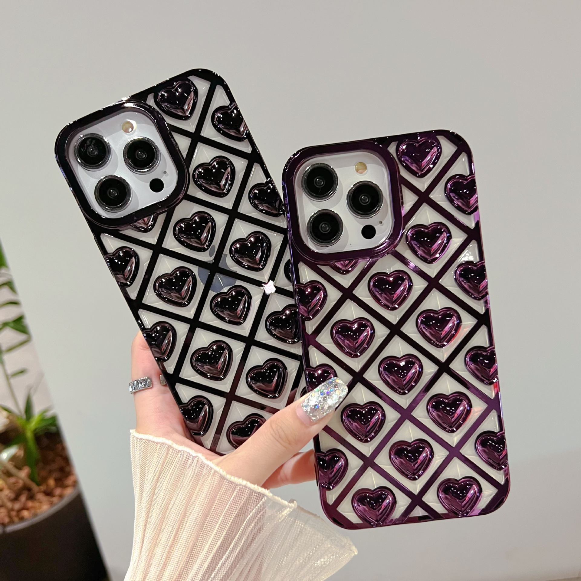 Galvanoplastia stereo linger love tpu caso de teléfono