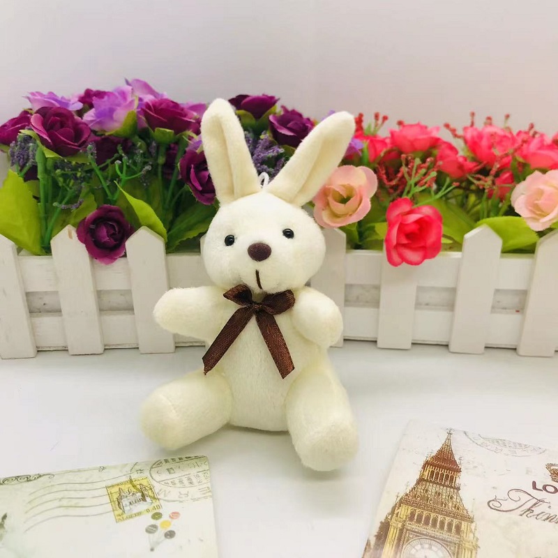 Plush toy pendants, small sitting rabbit dolls, couple boys and girls, schoolbag hanging accessories, wedding scattering gifts pic 5