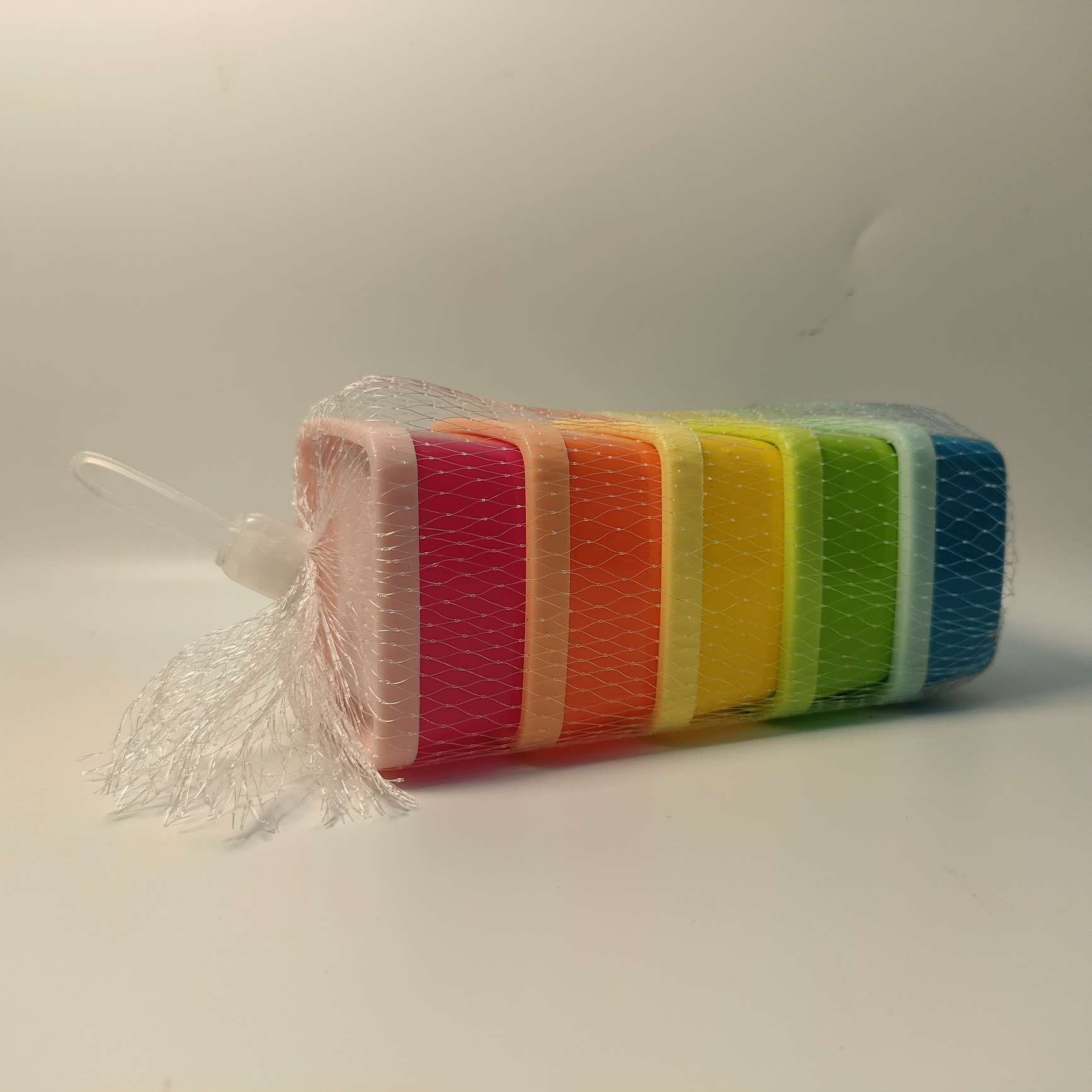 Square storage box, small mini plastic box with lid, 5-piece set Item Picture