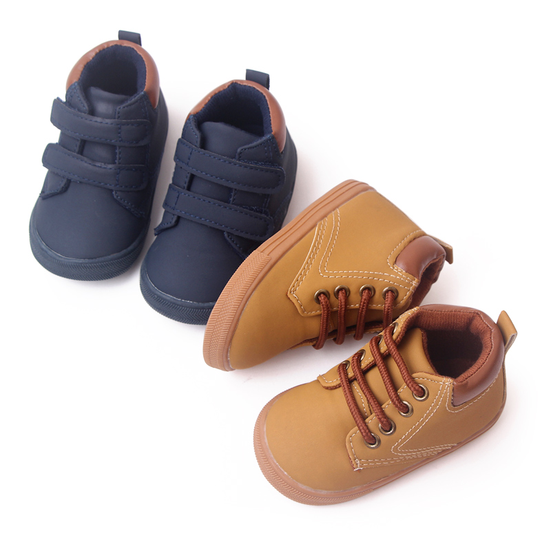 Kid Casual Shoes Rubber Sole Anti-slip Ankle-covered 1-3 Years Children Boys and Girls Outdoor Walking Shoes Fashion 2023 New Arrival Item Picture