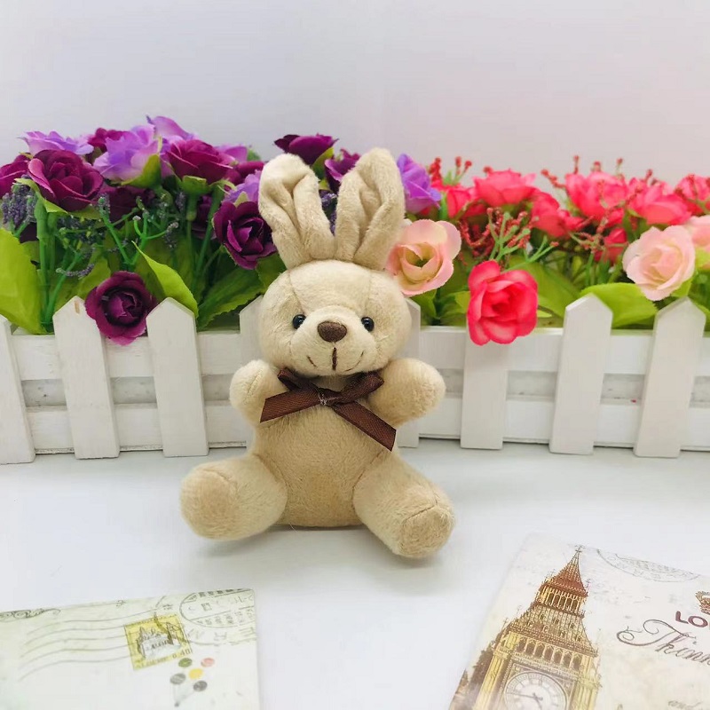 Plush toy pendants, small sitting rabbit dolls, couple boys and girls, schoolbag hanging accessories, wedding scattering gifts pic 3