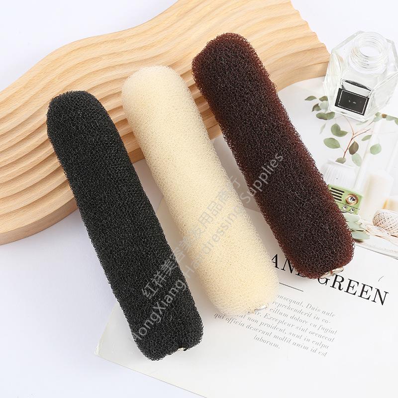 Korean version ball head hair tray according to the buckle rope leather band bract head nylon hair bundle button hair stick headwear wholesale thumbnail