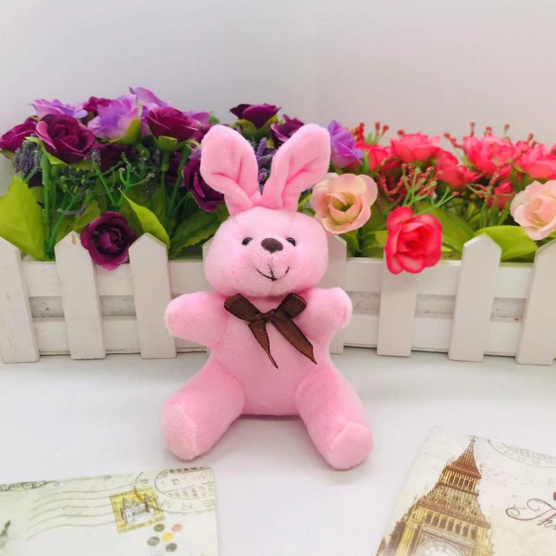 Plush toy pendants, small sitting rabbit dolls, couple boys and girls, schoolbag hanging accessories, wedding scattering gifts pic 2