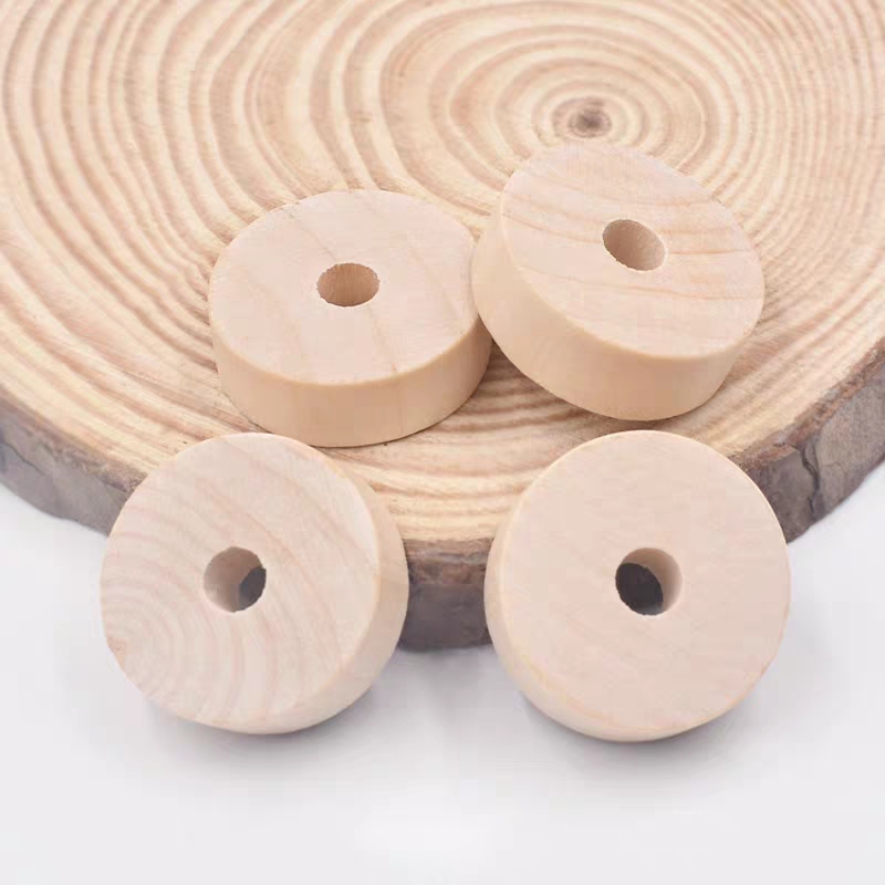 Jiehao's best-selling jewelry accessories include natural wood-colored round wood chips, abacus beads, and wooden toy accessories Specification image