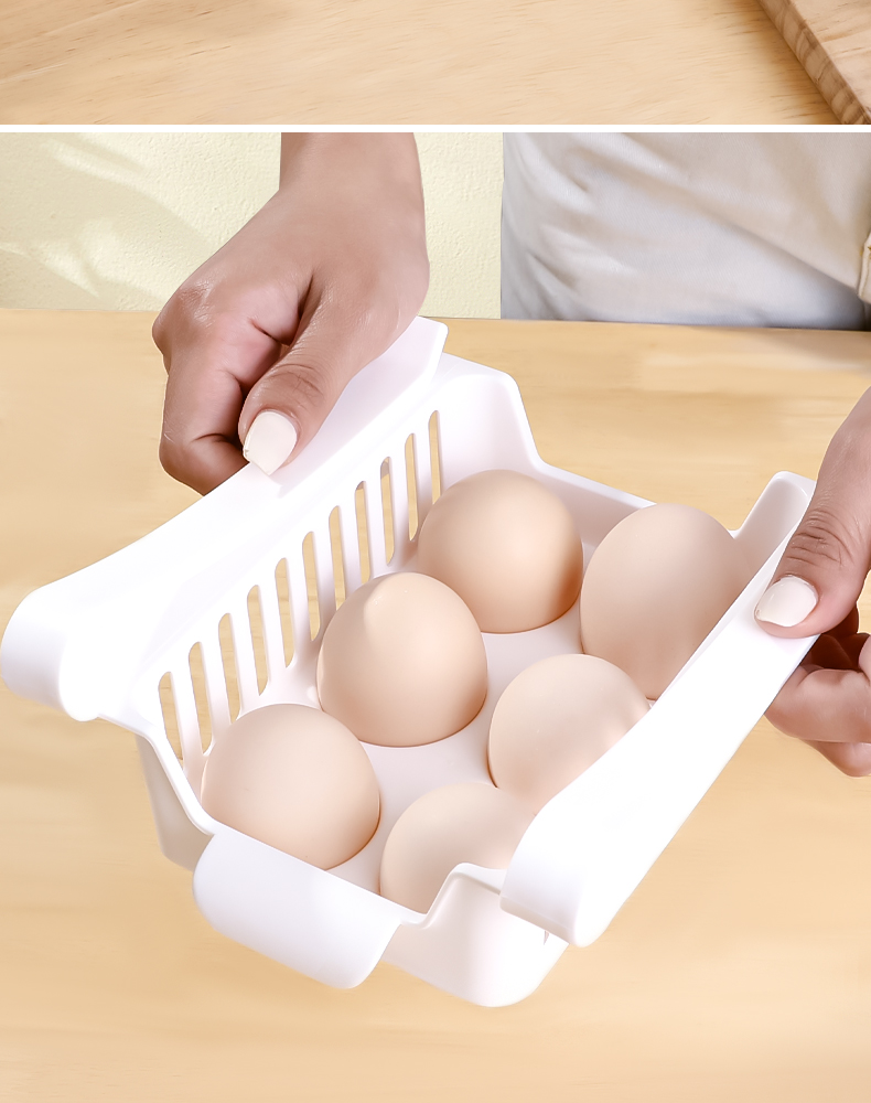 ECHO 日本进口悬挂式冰箱鸡蛋收纳盒家用6格水果鸡蛋盒厨房整理置物盒分格放置通风透气节省空间聚丙烯材质详情14