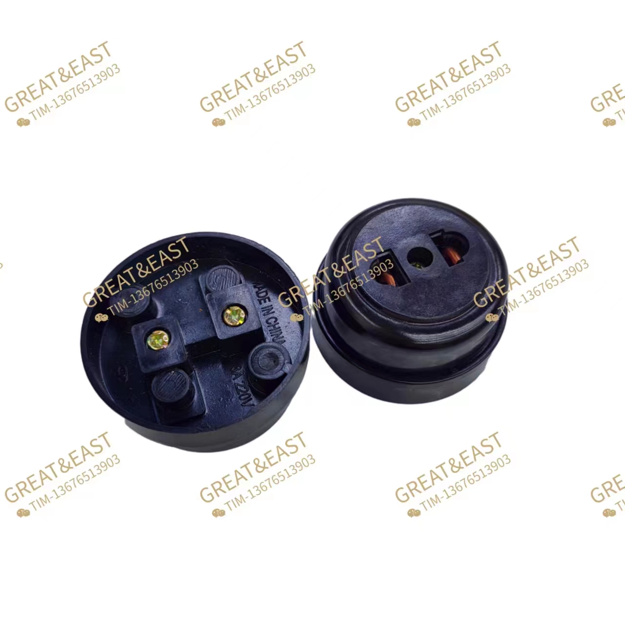Exposed sockets, hanging wires and plugs for electrical products Item Picture
