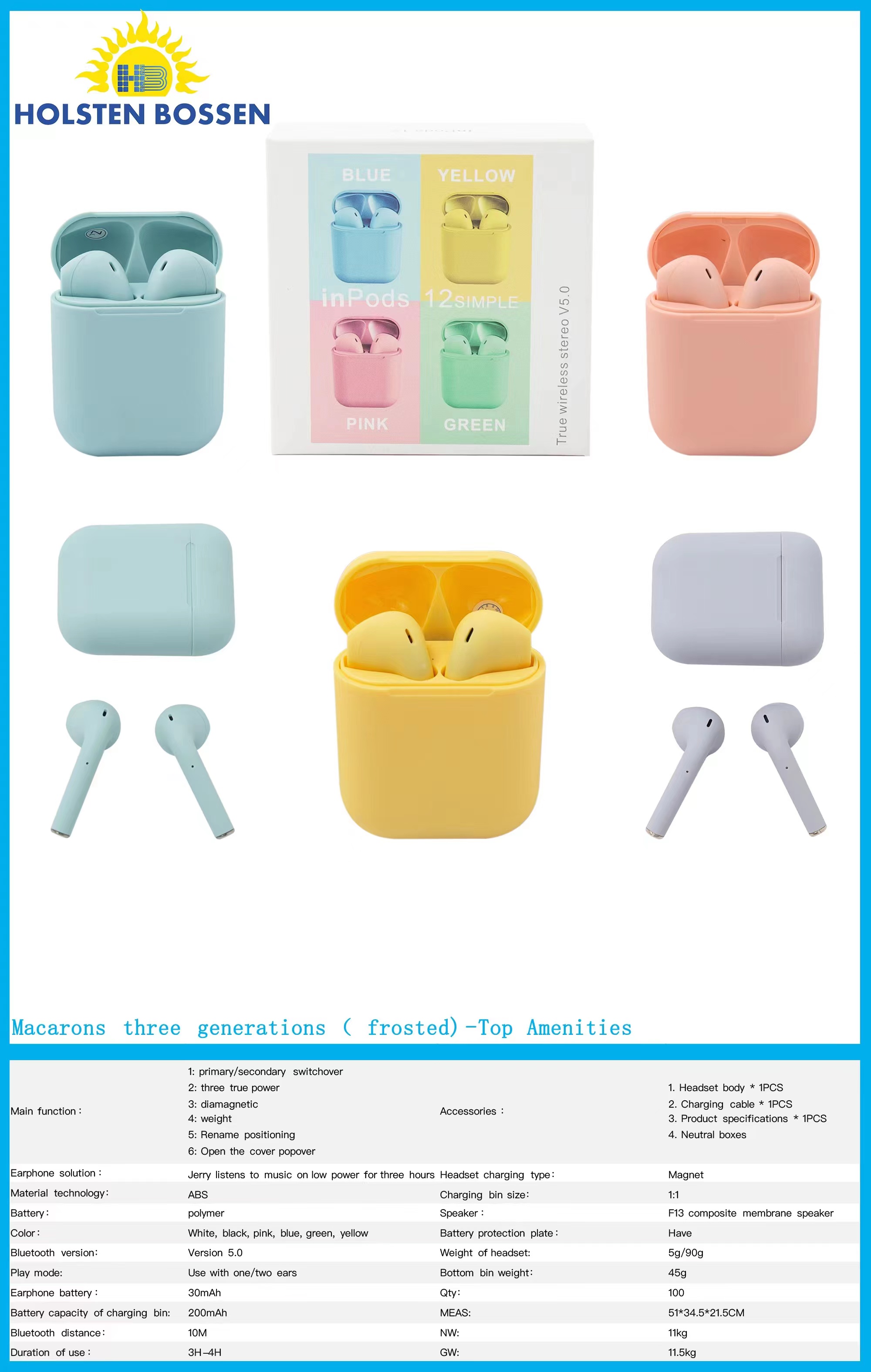 Bluetooth Headset Macaron Scrub Shine Application Scenario