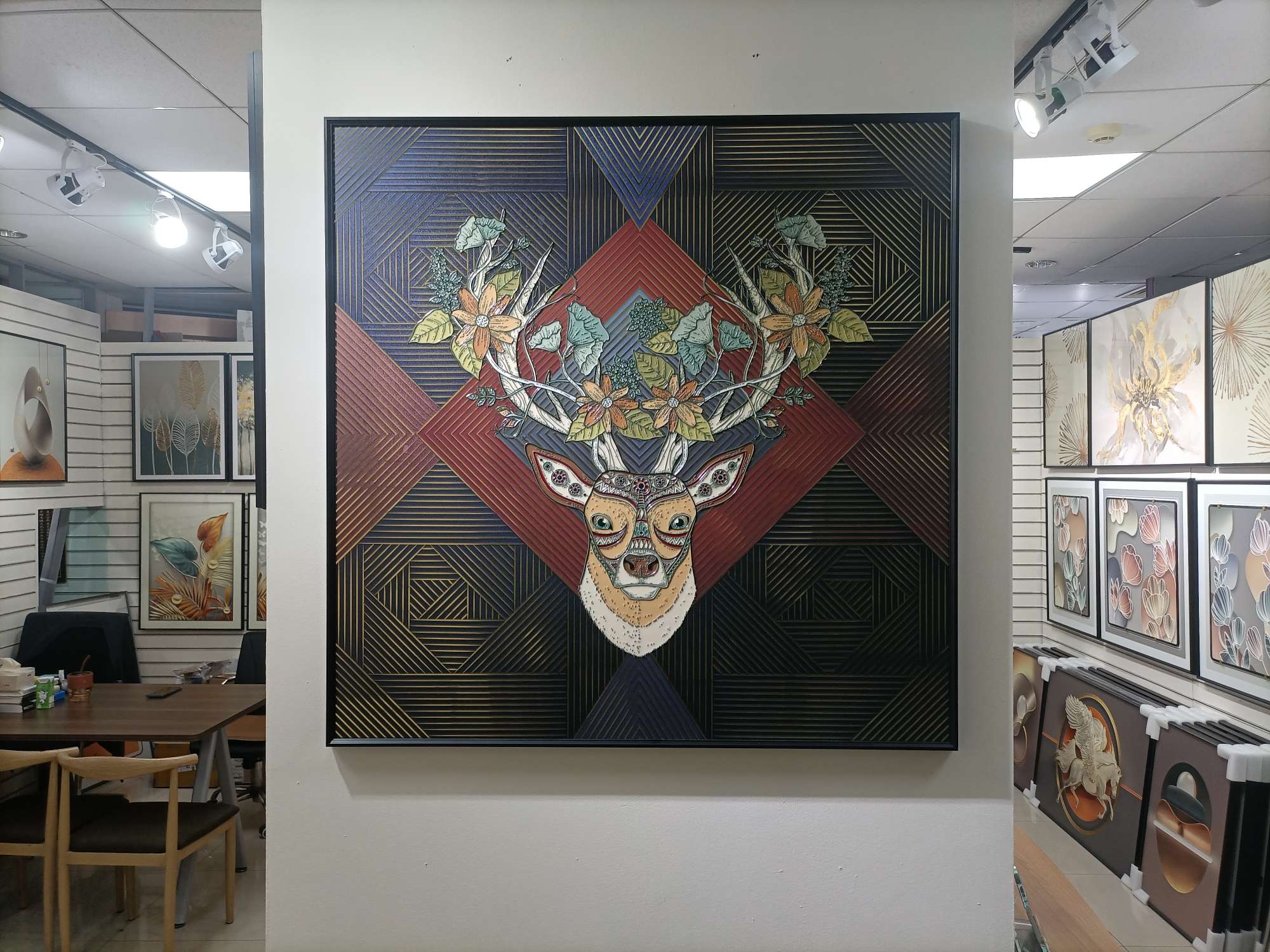 All Aluminum Home Decoration: Enamel Relief Arts And Crafts, The Selection Of Metal Aluminum Plate Material Carefully Made. Natural Embossing Process, The Three-Dimensional Effect Is More Natural And Exquisite. High Temperature Glaze Sealing Process, Fine And Pure Color Specification drawing