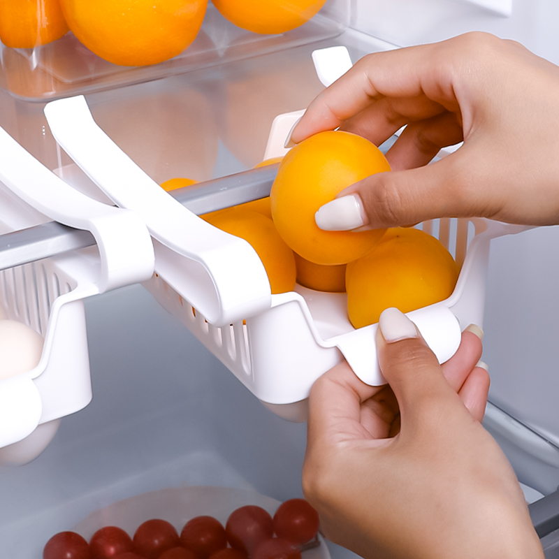ECHO 日本进口悬挂式冰箱鸡蛋收纳盒家用6格水果鸡蛋盒厨房整理置物盒分格放置通风透气节省空间聚丙烯材质图