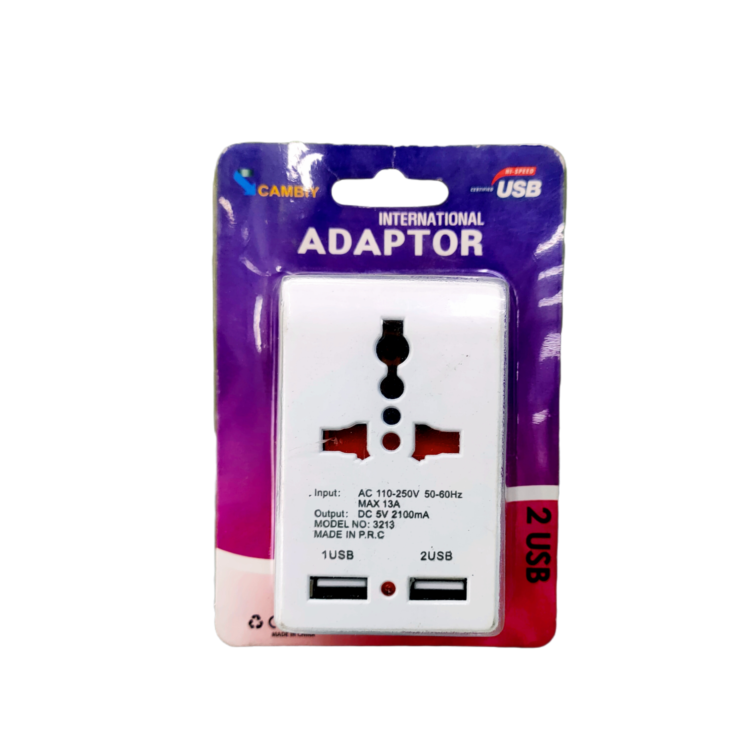 American-style to 2-USB adapter for electrical products pic 2