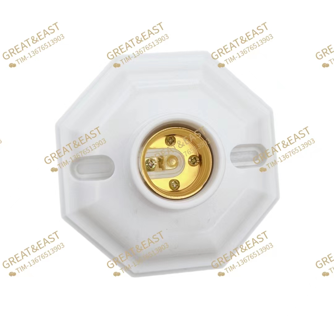 Octagonal plastic ceiling lamp cap for electrical products Application Scenario