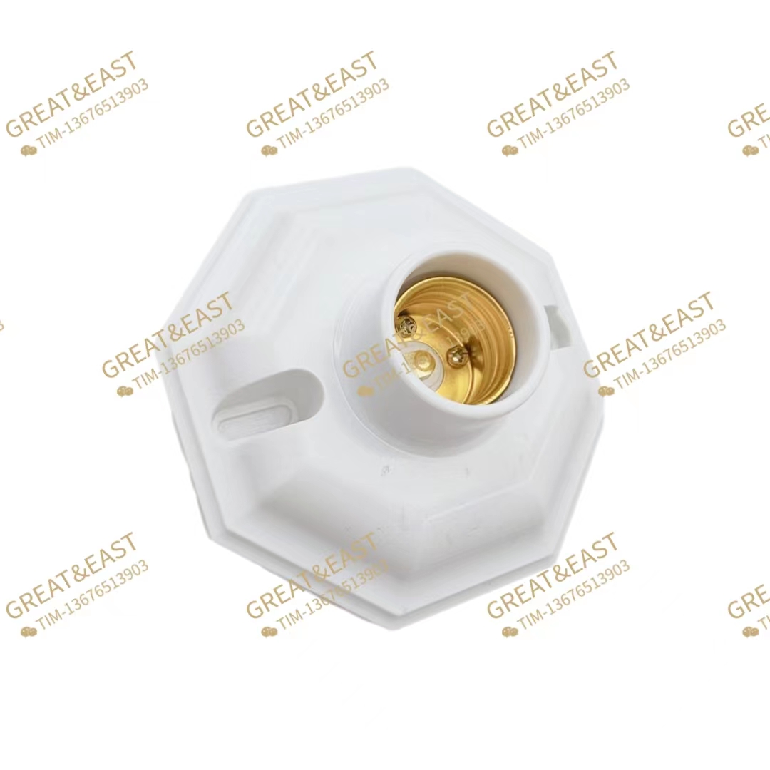 Octagonal plastic ceiling lamp cap for electrical products Item Picture