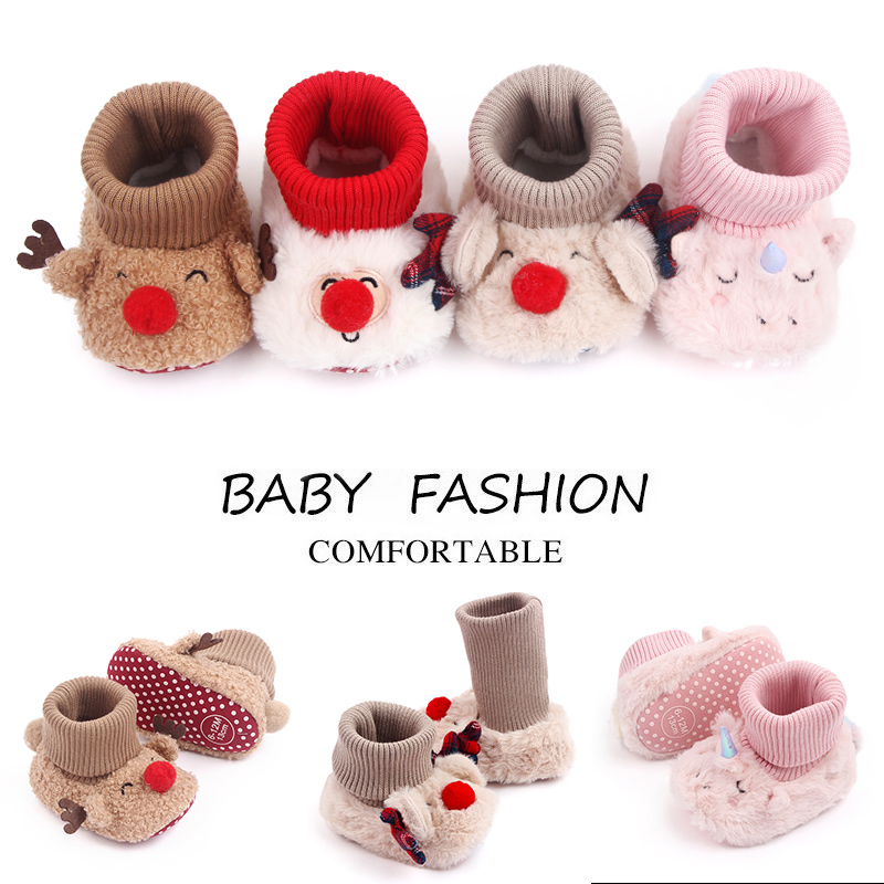 Baby Prewalking Shoes Christmas Baby Sock Shoes Cute Animal Toddler Indoor Floor Sock Shoes 2023 New Arrival Fashion Baby Shoes Item Picture