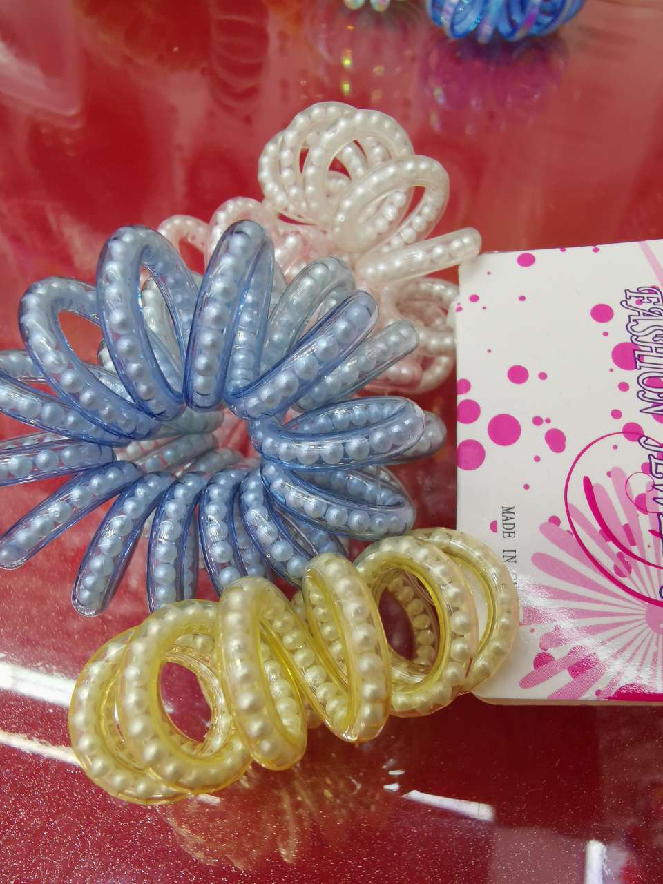 A mixed bag of 100 pieces of printed telephone lines, high-elasticity and thickened wristbands for tying hair and elegant hair accessories in mixed colors Item Picture
