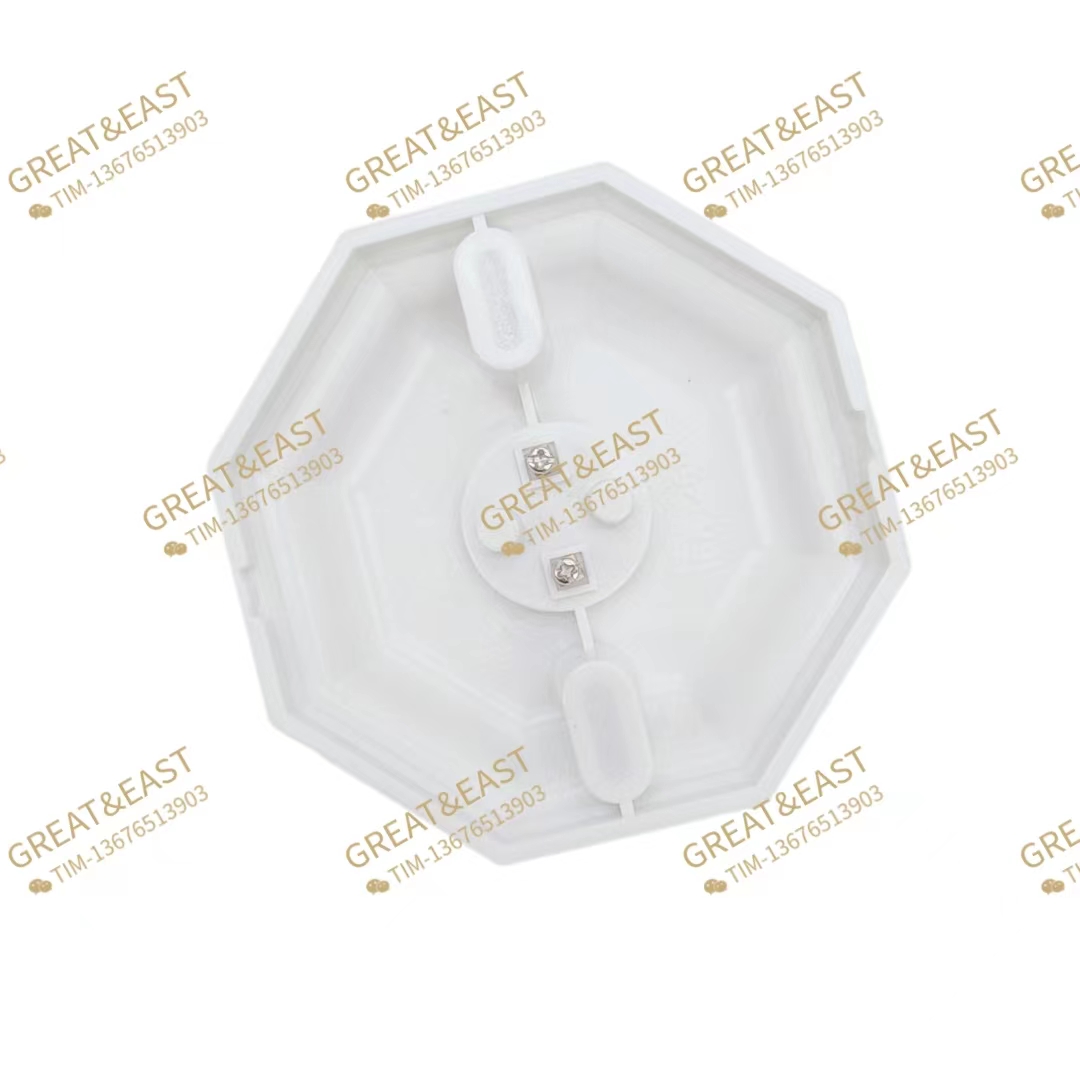 Octagonal plastic ceiling lamp cap for electrical products pic 2