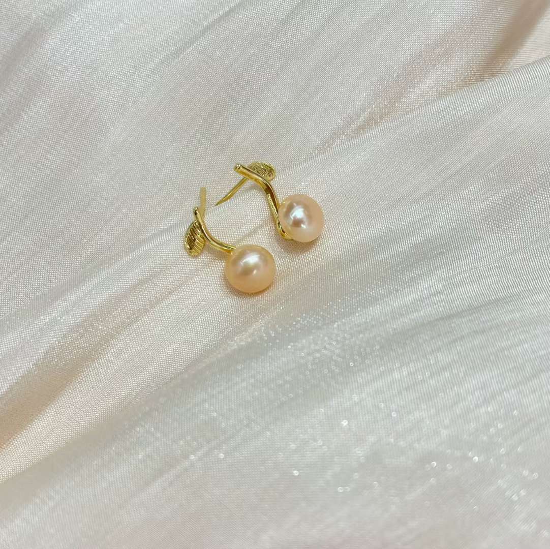 天然珍珠耳钉925银针堪比akoya小养耳洞镜面强光天然淡水珍珠耳钉耳饰详情图7