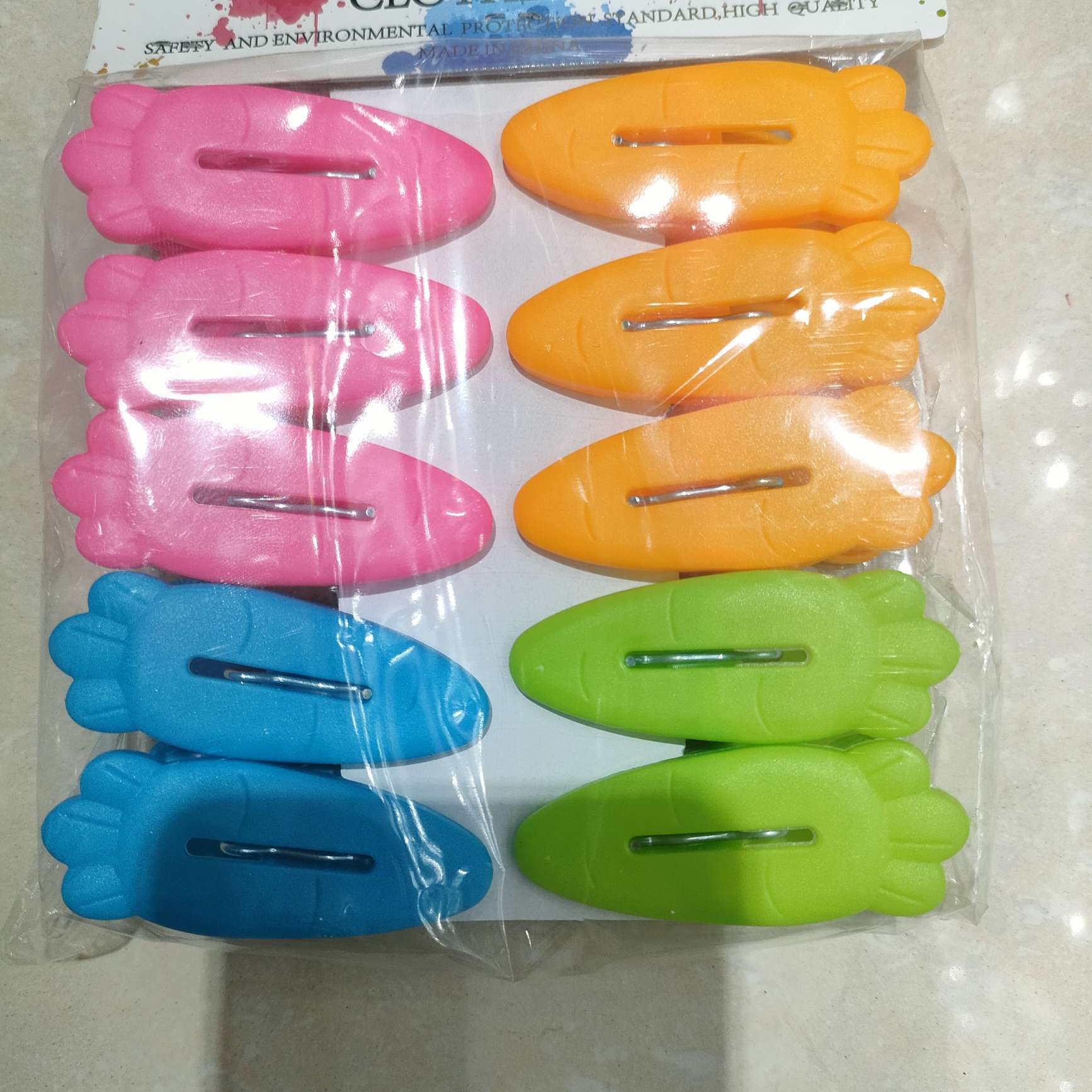 Thickened household plastic clothes hangers replace large ones. Clothes hangers, quilts, drying and drying clothes clips for drying and fixing clothes to prevent wind Specification image