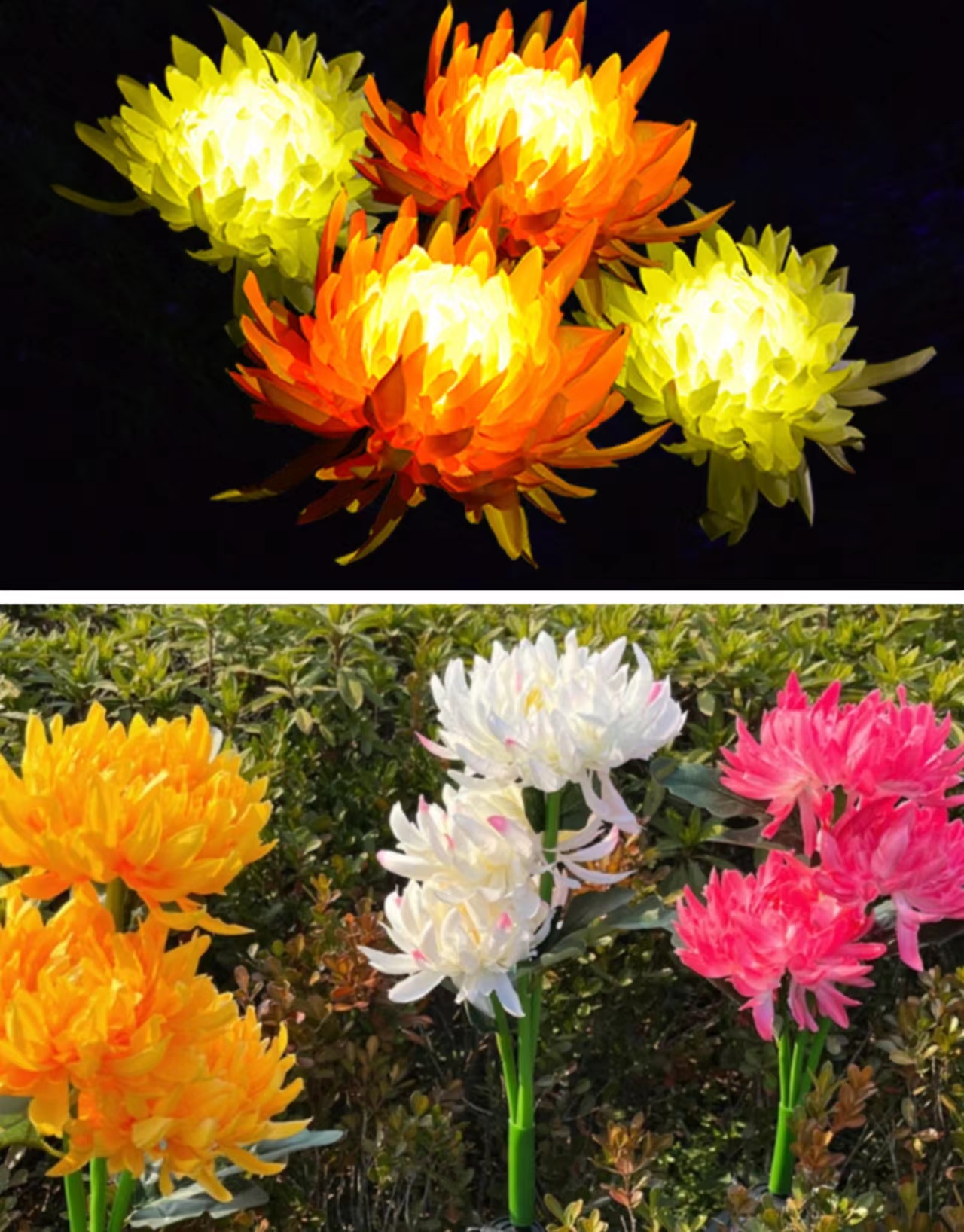 庭院地插灯/led太阳能/仿真花灯细节图