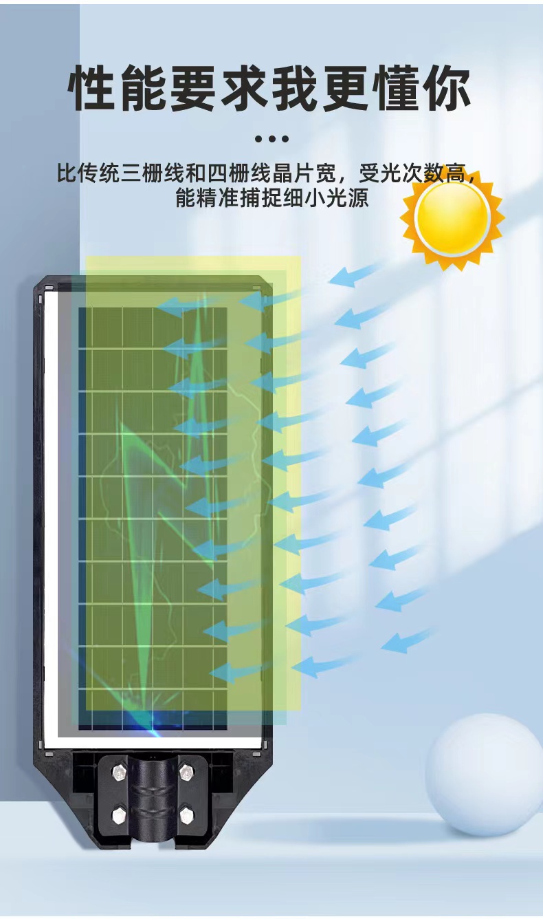 太阳能路灯户外太阳能灯庭院灯室外家用带杆道路工程灯详情5