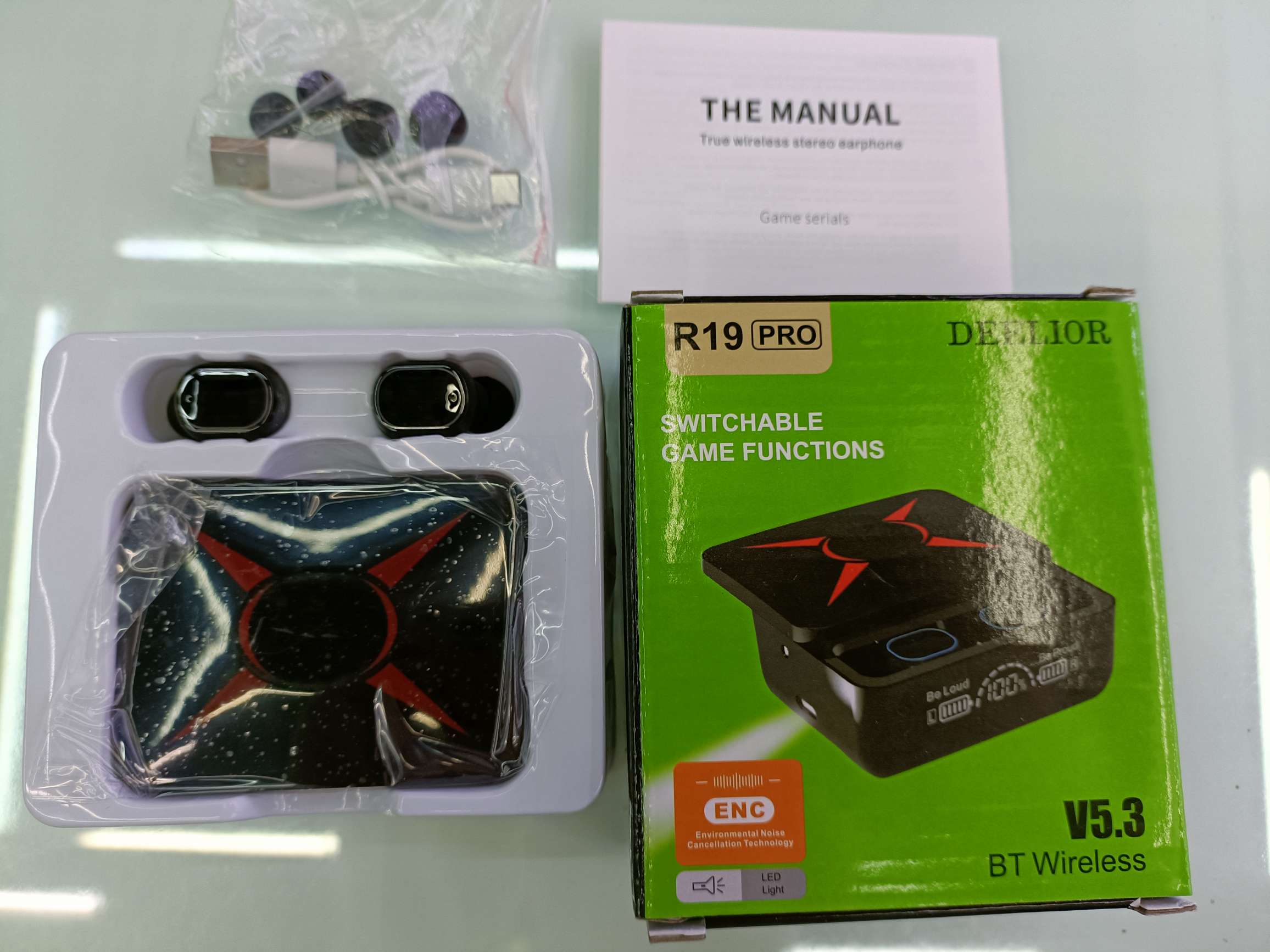 M90PRO cabin push-pull Bluetooth headset /R19Pro cabin push-pull Bluetooth headset with light Specification drawing