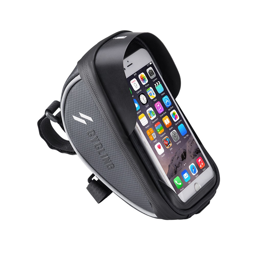 Z-010-4 bicycle mobile phone touch screen cover, front cover, hard shell touch screen cover, mountain bike handlebar cover, upper tube cover, front beam cover Application Scenario