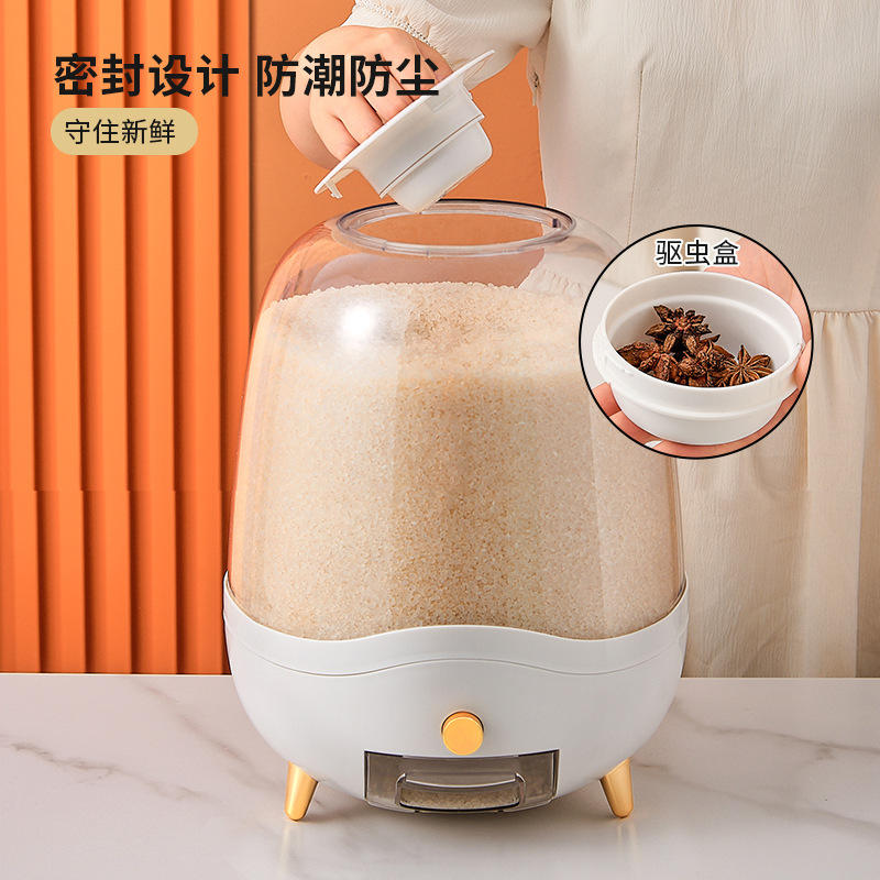Press the measuring rice bucket 20 catty, insect-proof and moisture-proof sealed grain storage rice bucket to quantitatively take rice thumbnail