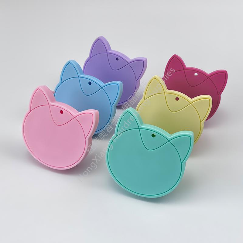Cute cat Face Shape Shampoo Brush Bath Hair comb Beauty Tools Children Adult Scalp Massage Soft gel shampoo brush thumbnail