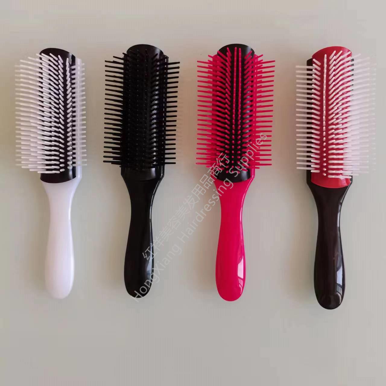 Off-the-shelf salon Hair tools Barber Curl Styling Massage comb Air cushion Straightening comb Removable nine-row comb thumbnail